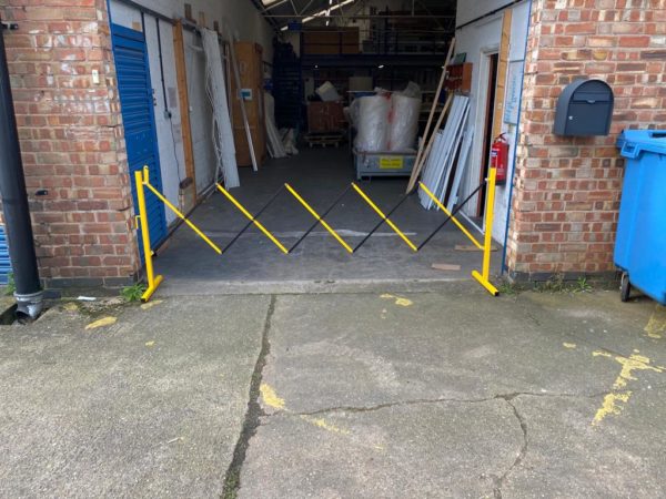 Short Light Duty Freestanding Safety Barrier